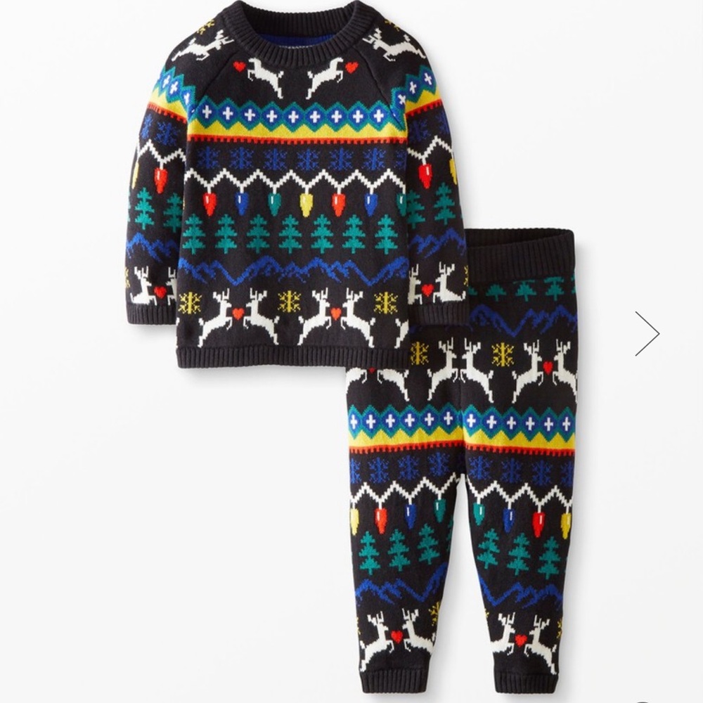 Baby Christmas Sweater Knit Top & Leggings Set Size 3T 90cm